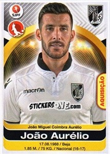 Sticker Joao Aurelio - Futebol 2016-2017 n. 340 - Panini