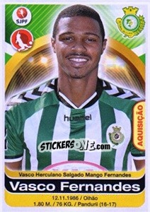 Sticker Vasco Fernandes - Futebol 2016-2017 - Panini