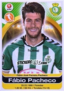 Sticker Fabio Pacheco - Futebol 2016-2017 n. 362 - Panini