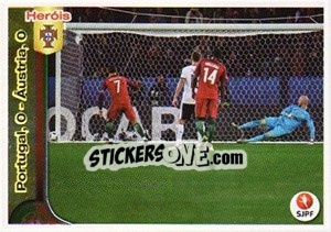 Sticker Portugal, 0 - Austria, 0 - Futebol 2016-2017 n. 372 - Panini