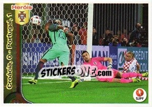Sticker Croacia, 0 - Portugal, 1 - Futebol 2016-2017 n. 374 - Panini