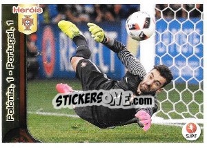 Sticker Polonia, 1 - Portugal, 1 - Futebol 2016-2017 n. 375 - Panini