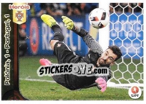 Sticker Polonia, 1 - Portugal, 1 - Futebol 2016-2017 - Panini