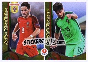 Sticker Joao Moutinho / Andre Gomes - Futebol 2016-2017 n. 390 - Panini