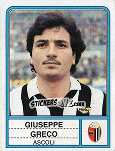 Sticker Giuseppe Greco - Calciatori 1983-1984 - Panini