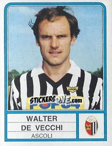 Sticker Valter De Vecchi - Calciatori 1983-1984 - Panini