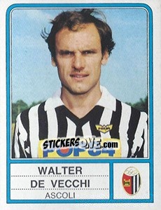 Figurina Valter De Vecchi - Calciatori 1983-1984 - Panini