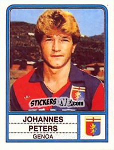 Figurina Johannes Peters - Calciatori 1983-1984 - Panini