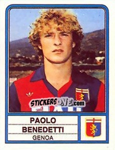Sticker Paolo Benedetti - Calciatori 1983-1984 n. 87 - Panini