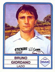 Sticker Bruno Giordano - Calciatori 1983-1984 - Panini