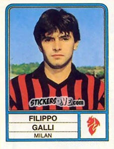 Sticker Filippo Galli - Calciatori 1983-1984 n. 166 - Panini