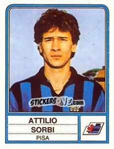 Sticker Attilio Sorbi - Calciatori 1983-1984 n. 197 - Panini