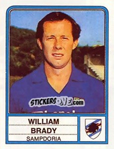 Sticker William Brady - Calciatori 1983-1984 - Panini