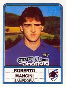 Sticker Roberto Mancini - Calciatori 1983-1984 - Panini
