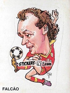 Sticker Caricatura Falcão - Calciatori 1983-1984 - Panini