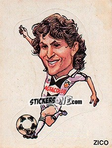 Sticker Caricatura Zico - Calciatori 1983-1984 - Panini