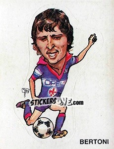 Sticker Caricatura Bertoni - Calciatori 1983-1984 - Panini