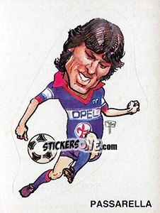 Sticker Caricatura Passarella - Calciatori 1983-1984 - Panini