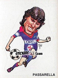 Figurina Caricatura Passarella - Calciatori 1983-1984 - Panini