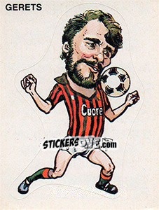 Sticker Caricatura Gerets - Calciatori 1983-1984 - Panini