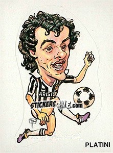 Sticker Caricatura Platini - Calciatori 1983-1984 n. 299 - Panini