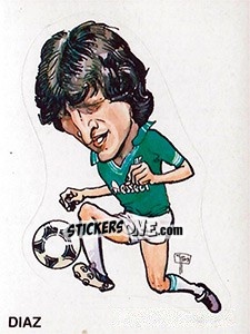 Sticker Caricatura Diaz - Calciatori 1983-1984 n. 302 - Panini