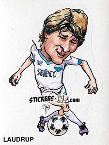 Sticker Caricatura Laudrup - Calciatori 1983-1984 n. 305 - Panini