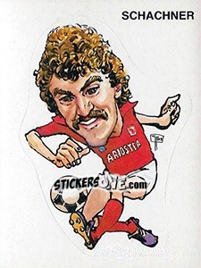 Sticker Caricatura Schachner - Calciatori 1983-1984 - Panini