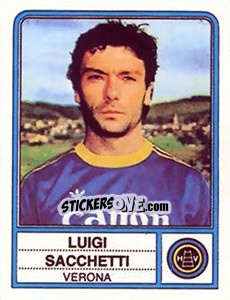Sticker Luigi Sacchetti - Calciatori 1983-1984 n. 327 - Panini