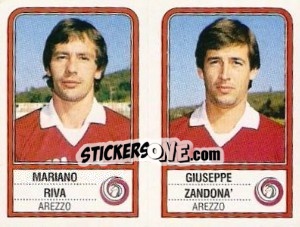 Sticker Mariano Riva / Giuseppe Zandonna' - Calciatori 1983-1984 n. 339 - Panini