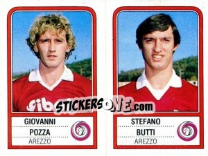 Sticker Giovanni Pozza / Stefano Butti - Calciatori 1983-1984 n. 340 - Panini