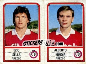 Sticker Ezio Sella / Alberto Minoia - Calciatori 1983-1984 n. 341 - Panini