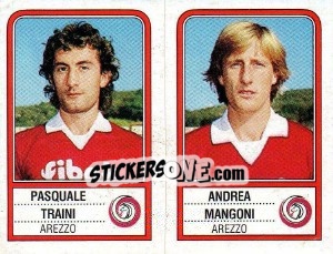 Sticker Pasquale Traini / Andrea Mangoni - Calciatori 1983-1984 n. 344 - Panini
