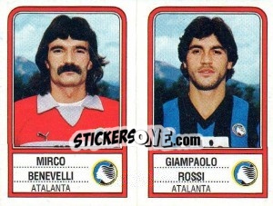 Sticker Mirco Benevelli / Giampaolo Rossi - Calciatori 1983-1984 - Panini