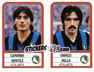 Cromo Carmine Gentile / Enrico Vella - Calciatori 1983-1984 - Panini