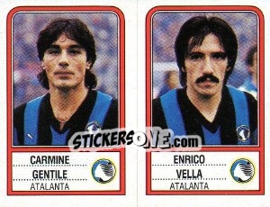Sticker Carmine Gentile / Enrico Vella - Calciatori 1983-1984 n. 350 - Panini