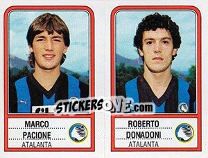 Figurina Marco Pacione / Roberto Donadoni - Calciatori 1983-1984 - Panini