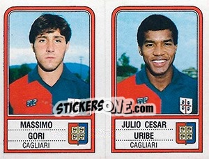 Sticker Massimo Gori / Julio Cesar Uribe - Calciatori 1983-1984 n. 362 - Panini