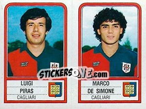 Sticker Luigi Piras / Marco De Simone - Calciatori 1983-1984 - Panini