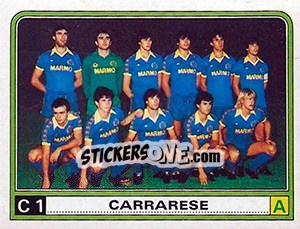 Sticker Squadra Carrarese - Calciatori 1983-1984 - Panini