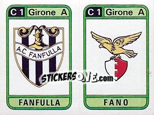 Sticker Scudetto Fanfulla / Fano - Calciatori 1983-1984 - Panini