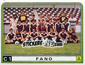 Figurina Squadra Fano - Calciatori 1983-1984 - Panini