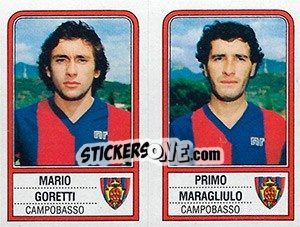 Cromo Mario Goretti / Primo Maragliulo - Calciatori 1983-1984 - Panini