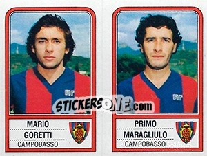 Sticker Mario Goretti / Primo Maragliulo - Calciatori 1983-1984 n. 376 - Panini