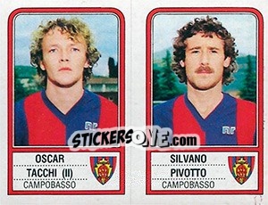 Sticker Oscar Tacchi / Silvano Pivotto - Calciatori 1983-1984 n. 377 - Panini