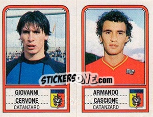 Cromo Giovanni Cervone / Armando Cascione - Calciatori 1983-1984 - Panini