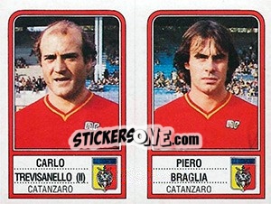 Sticker Carlo Trevisanello / Piero Braglia - Calciatori 1983-1984 - Panini