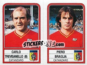 Sticker Carlo Trevisanello / Piero Braglia - Calciatori 1983-1984 n. 382 - Panini