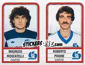 Sticker Maurizio Moscatelli / Roberto Pidone - Calciatori 1983-1984 n. 393 - Panini