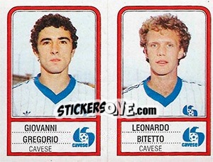 Sticker Giovanni Gregorio / Leonardo Bitetto - Calciatori 1983-1984 - Panini